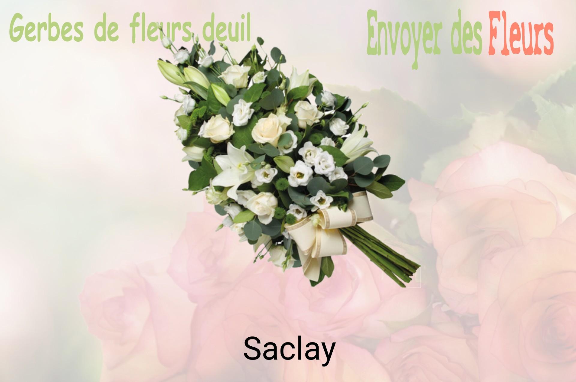 Gerbe de fleurs de deuil livrée à Saclay